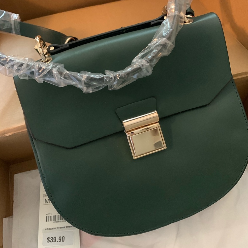 Zara never worn green cross body